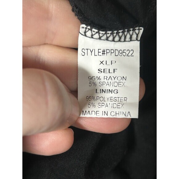 PAPERMOON.Black Strappy Blouson Maxi Sz XLP dark fariy witchy Whimisgoth grunge - Picture 7 of 8